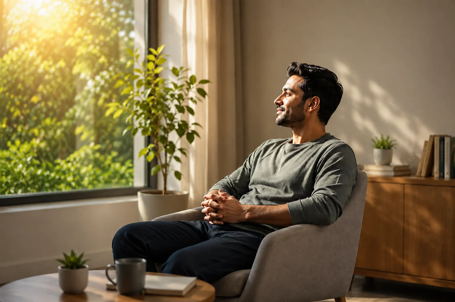 Patient in individual counselling for addiction recovery