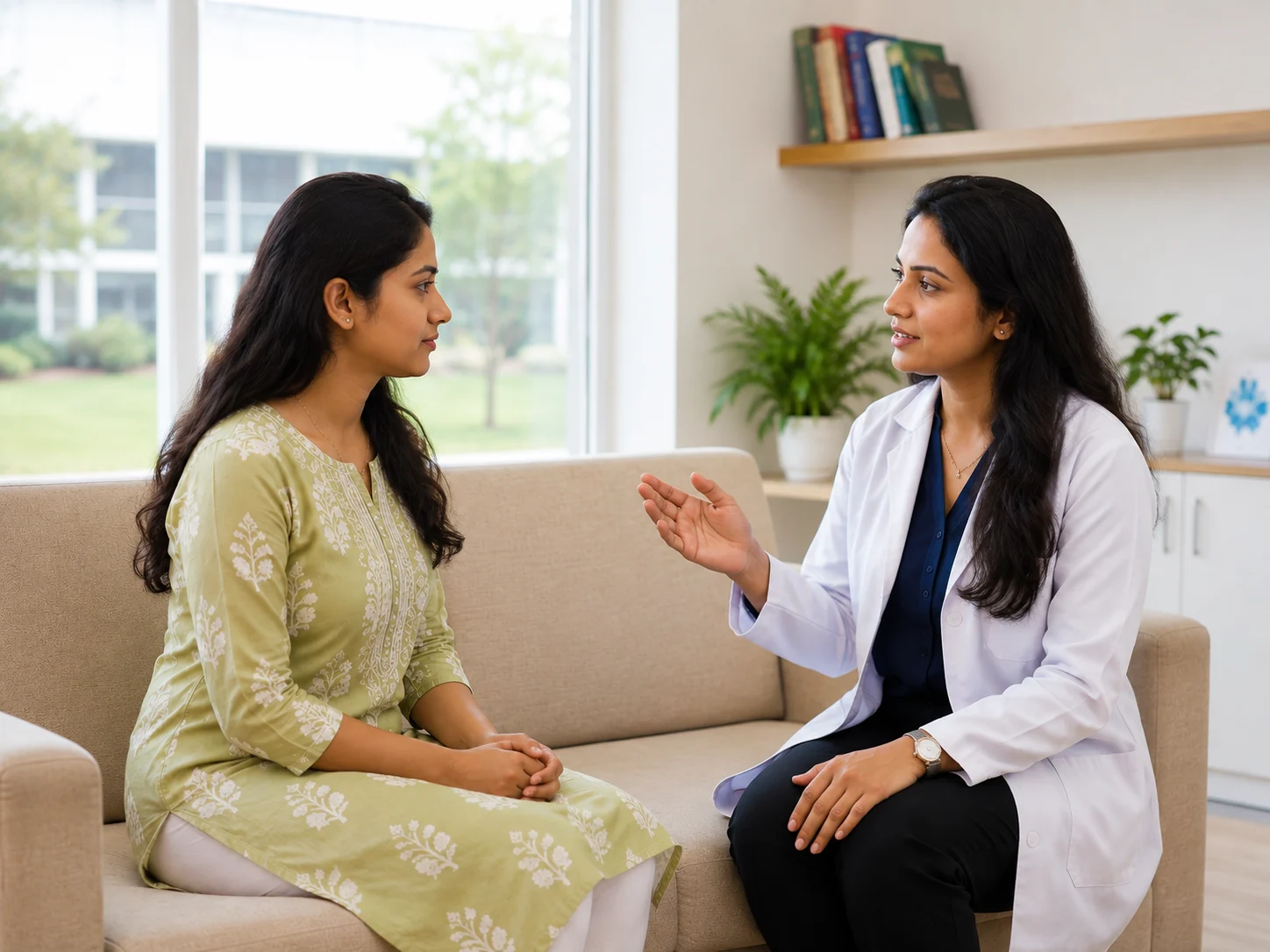 Psychiatrist consulting with a patient at Athma Rehabilitation Centre